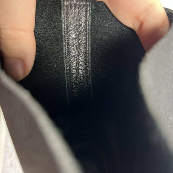 Tory Burch Black Pebbled Leather Mid-Calf Pull-On Boots – Size 9.5 - Picture 6 of 8